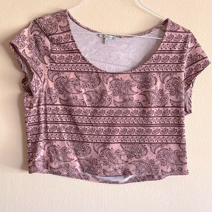 Paisley print crop top